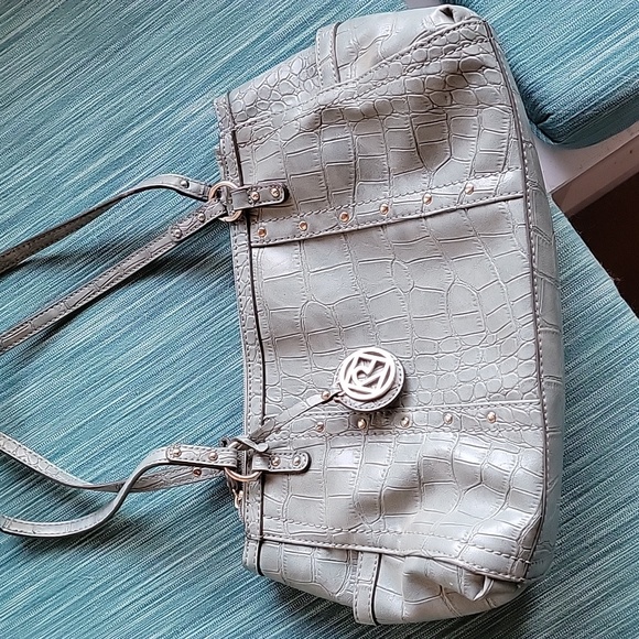 Relic Blue Faux Reptile Skin Handbag - Picture 5 of 5